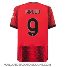Maillot de football Réplique AC Milan Olivier Giroud #9 Domicile 2023-24 Manche Courte