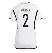 Maillot de football Réplique Allemagne Antonio Rudiger #2 Domicile Femme Mondial 2022 Manche Courte