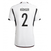 Maillot de football Réplique Allemagne Antonio Rudiger #2 Domicile Mondial 2022 Manche Courte