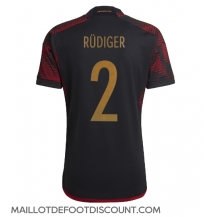 Maillot de football Réplique Allemagne Antonio Rudiger #2 Extérieur Mondial 2022 Manche Courte