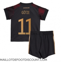 Maillot de football Réplique Allemagne Mario Gotze #11 Extérieur Enfant Mondial 2022 Manche Courte (+ Pantalon court)