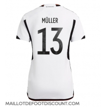 Maillot de football Réplique Allemagne Thomas Muller #13 Domicile Femme Mondial 2022 Manche Courte