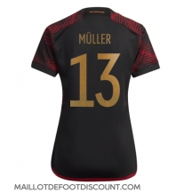 Maillot de football Réplique Allemagne Thomas Muller #13 Extérieur Femme Mondial 2022 Manche Courte