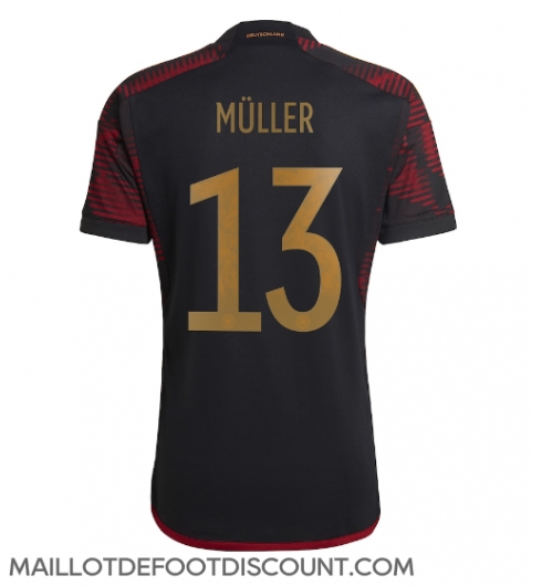 Maillot de football Réplique Allemagne Thomas Muller #13 Extérieur Mondial 2022 Manche Courte
