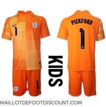 Maillot de football Réplique Angleterre Jordan Pickford #1 Gardien de but Extérieur Enfant Mondial 2022 Manche Courte (+ Pantalon court)