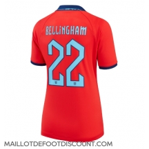Maillot de football Réplique Angleterre Jude Bellingham #22 Extérieur Femme Mondial 2022 Manche Courte