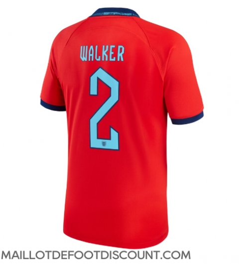 Maillot de football Réplique Angleterre Kyle Walker #2 Extérieur Mondial 2022 Manche Courte