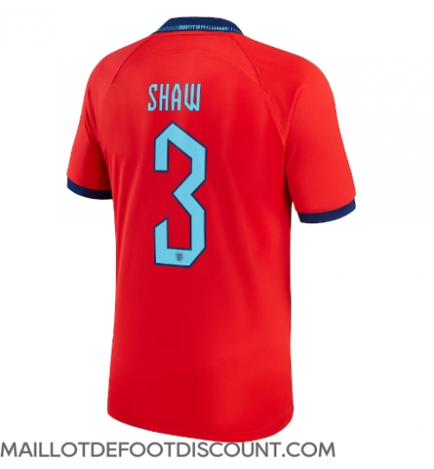 Maillot de football Réplique Angleterre Luke Shaw #3 Extérieur Mondial 2022 Manche Courte