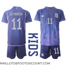 Maillot de football Réplique Argentine Angel Di Maria #11 Extérieur Enfant Mondial 2022 Manche Courte (+ Pantalon court)