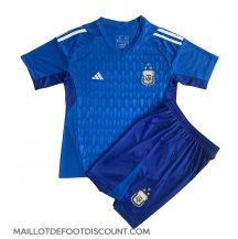 Maillot de football Réplique Argentine Gardien de but Extérieur Enfant Mondial 2022 Manche Courte (+ Pantalon court)