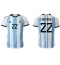 Maillot de football Réplique Argentine Lautaro Martinez #22 Domicile Mondial 2022 Manche Courte