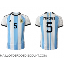 Maillot de football Réplique Argentine Leandro Paredes #5 Domicile Mondial 2022 Manche Courte
