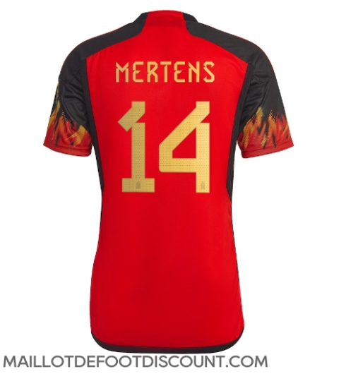 Maillot de football Réplique Belgique Dries Mertens #14 Domicile Mondial 2022 Manche Courte