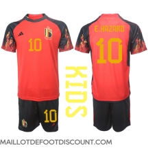 Maillot de football Réplique Belgique Eden Hazard #10 Domicile Enfant Mondial 2022 Manche Courte (+ Pantalon court)