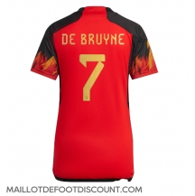 Maillot de football Réplique Belgique Kevin De Bruyne #7 Domicile Femme Mondial 2022 Manche Courte