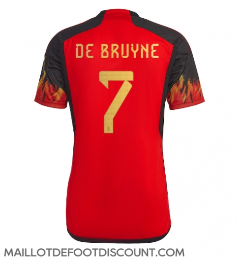 Maillot de football Réplique Belgique Kevin De Bruyne #7 Domicile Mondial 2022 Manche Courte
