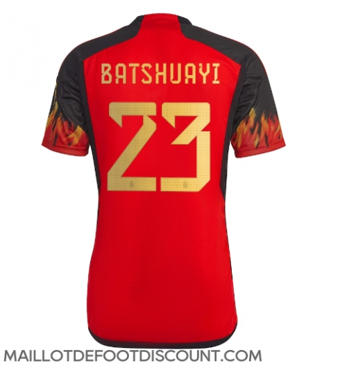 Maillot de football Réplique Belgique Michy Batshuayi #23 Domicile Mondial 2022 Manche Courte