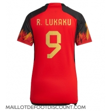Maillot de football Réplique Belgique Romelu Lukaku #9 Domicile Femme Mondial 2022 Manche Courte