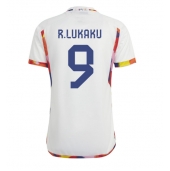 Maillot de football Réplique Belgique Romelu Lukaku #9 Extérieur Mondial 2022 Manche Courte