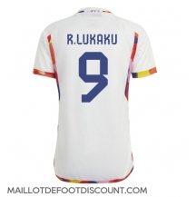 Maillot de football Réplique Belgique Romelu Lukaku #9 Extérieur Mondial 2022 Manche Courte