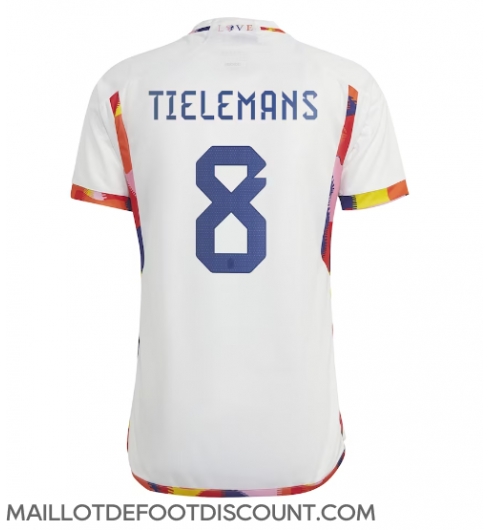 Maillot de football Réplique Belgique Youri Tielemans #8 Extérieur Mondial 2022 Manche Courte