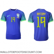 Maillot de football Réplique Brésil Antony #19 Extérieur Mondial 2022 Manche Courte