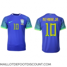 Maillot de football Réplique Brésil Neymar Jr #10 Extérieur Mondial 2022 Manche Courte