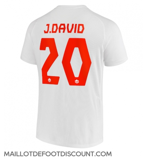 Maillot de football Réplique Canada Jonathan David #20 Extérieur Mondial 2022 Manche Courte