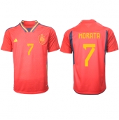 Maillot de football Réplique Espagne Alvaro Morata #7 Domicile Mondial 2022 Manche Courte