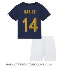 Maillot de football Réplique France Adrien Rabiot #14 Domicile Enfant Mondial 2022 Manche Courte (+ Pantalon court)