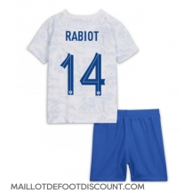 Maillot de football Réplique France Adrien Rabiot #14 Extérieur Enfant Mondial 2022 Manche Courte (+ Pantalon court)