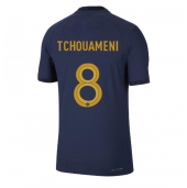 Maillot de football Réplique France Aurelien Tchouameni #8 Domicile Mondial 2022 Manche Courte