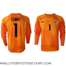 Maillot de football Réplique France Hugo Lloris #1 Gardien de but Domicile Mondial 2022 Manche Longue