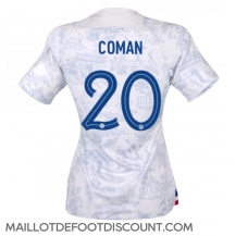 Maillot de football Réplique France Kingsley Coman #20 Extérieur Femme Mondial 2022 Manche Courte