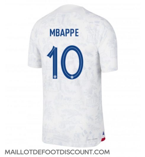 Maillot de football Réplique France Kylian Mbappe #10 Extérieur Mondial 2022 Manche Courte