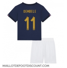 Maillot de football Réplique France Ousmane Dembele #11 Domicile Enfant Mondial 2022 Manche Courte (+ Pantalon court)