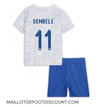 Maillot de football Réplique France Ousmane Dembele #11 Extérieur Enfant Mondial 2022 Manche Courte (+ Pantalon court)