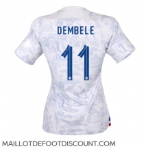 Maillot de football Réplique France Ousmane Dembele #11 Extérieur Femme Mondial 2022 Manche Courte