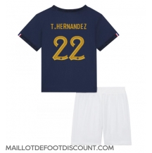 Maillot de football Réplique France Theo Hernandez #22 Domicile Enfant Mondial 2022 Manche Courte (+ Pantalon court)