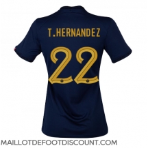 Maillot de football Réplique France Theo Hernandez #22 Domicile Femme Mondial 2022 Manche Courte