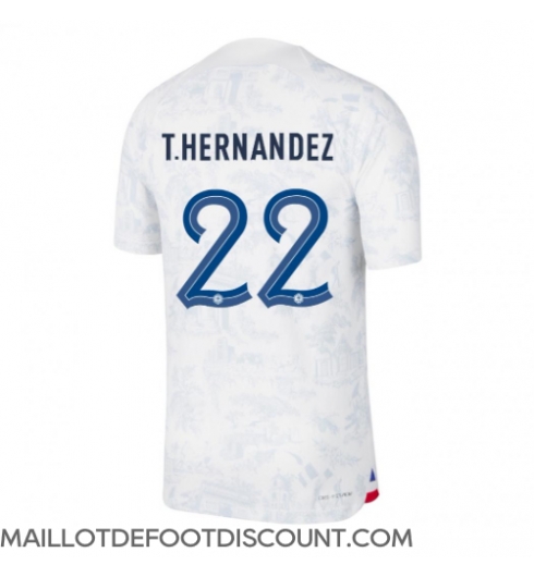 Maillot de football Réplique France Theo Hernandez #22 Extérieur Mondial 2022 Manche Courte