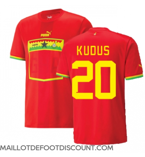 Maillot de football Réplique Ghana Mohammed Kudus #20 Extérieur Mondial 2022 Manche Courte