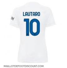 Maillot de football Réplique Inter Milan Lautaro Martinez #10 Extérieur Femme 2023-24 Manche Courte