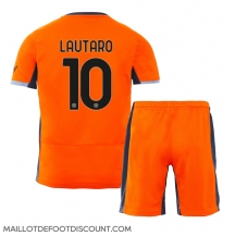 Maillot de football Réplique Inter Milan Lautaro Martinez #10 Troisième Enfant 2023-24 Manche Courte (+ Pantalon court)
