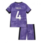 Maillot de football Réplique Liverpool Virgil van Dijk #4 Troisième Enfant 2023-24 Manche Courte (+ Pantalon court)