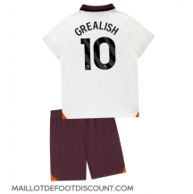 Maillot de football Réplique Manchester City Jack Grealish #10 Extérieur Enfant 2023-24 Manche Courte (+ Pantalon court)