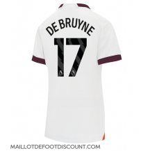 Maillot de football Réplique Manchester City Kevin De Bruyne #17 Extérieur Femme 2023-24 Manche Courte