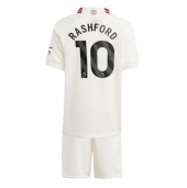 Maillot de football Réplique Manchester United Marcus Rashford #10 Troisième Enfant 2023-24 Manche Courte (+ Pantalon court)