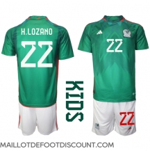 Maillot de football Réplique Mexique Hirving Lozano #22 Domicile Enfant Mondial 2022 Manche Courte (+ Pantalon court)