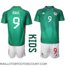 Maillot de football Réplique Mexique Raul Jimenez #9 Domicile Enfant Mondial 2022 Manche Courte (+ Pantalon court)